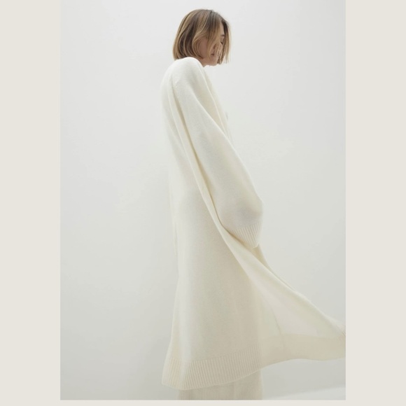 Naked Cashmere Makena Longline Ecru White Cashmere Cardigan, Size M - Picture 5 of 16